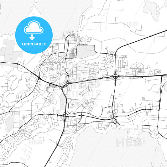 Vector PDF map of Batumi, Georgia