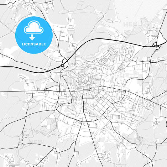 Vector PDF map of Bautzen, Germany