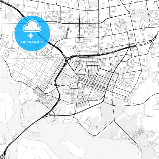 Vector PDF map of Baytown, Texas, United States