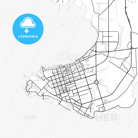 Vector PDF map of Beihai, China