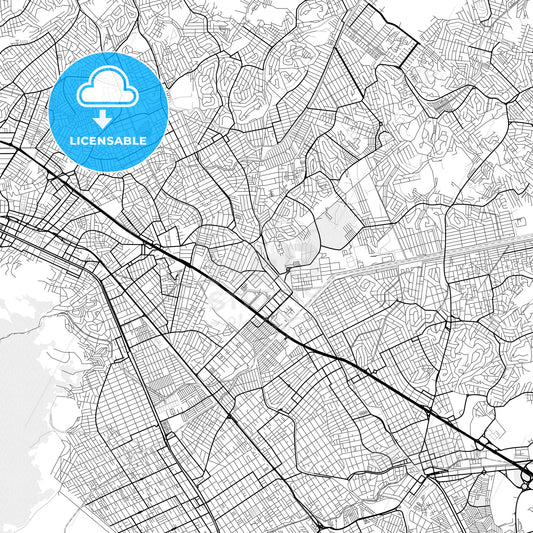 Vector PDF map of Belford Roxo, Brazil