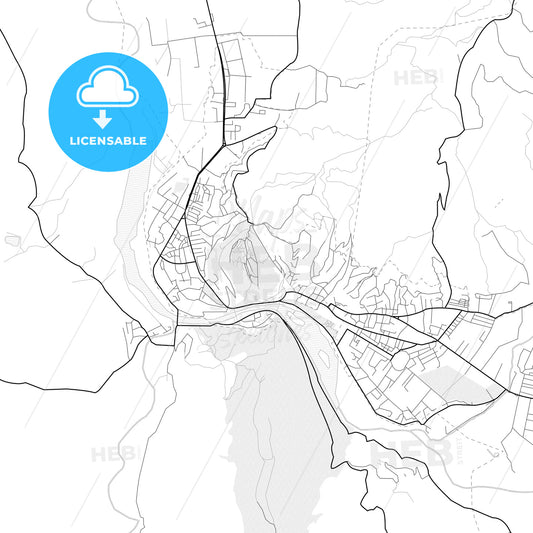 Vector PDF map of Berat, Albania
