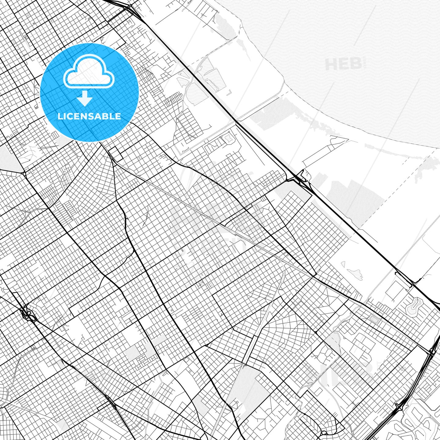 Vector PDF map of Berazategui, Argentina