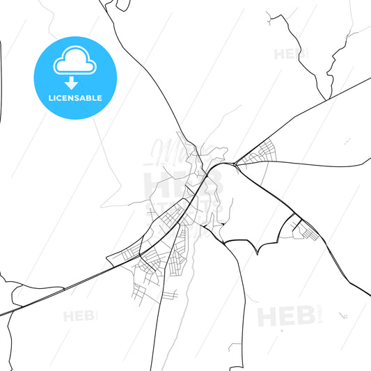 Vector PDF map of Beypazarı, Turkey