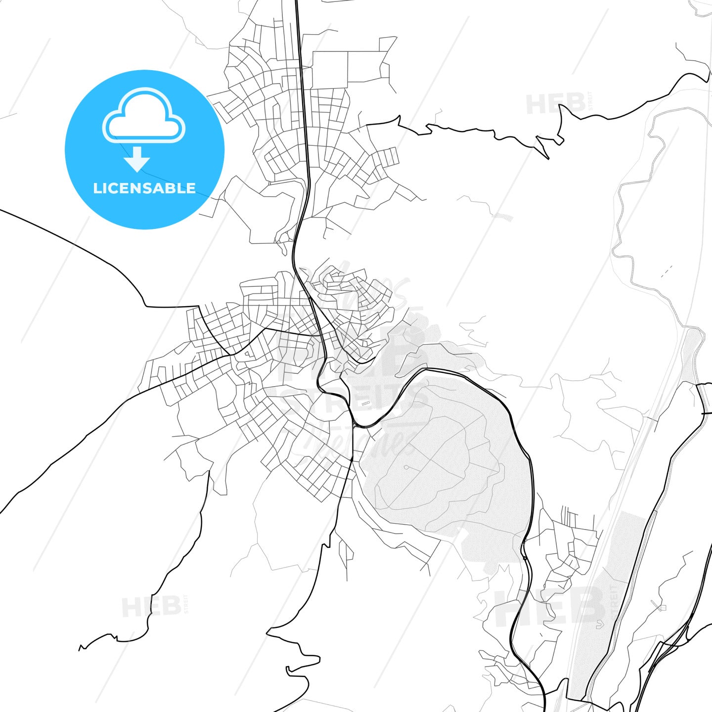 Vector PDF map of Bilecik, Turkey