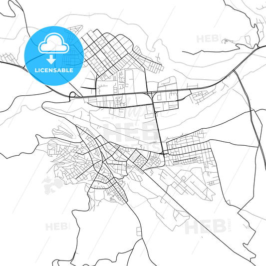 Vector PDF map of Bingöl, Turkey