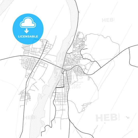 Vector PDF map of Birecik, Turkey