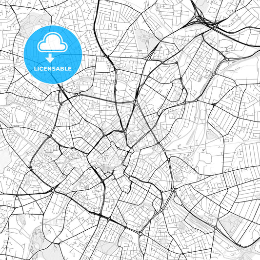 Vector PDF map of Birmingham, England