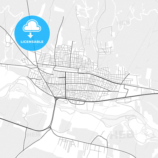 Vector PDF map of Bismil, Turkey