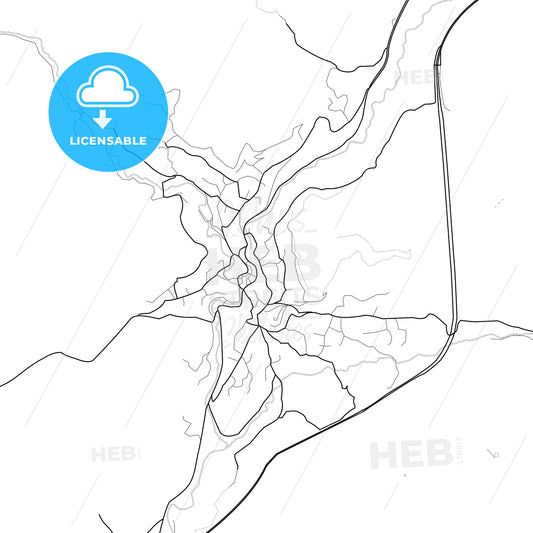Vector PDF map of Bitlis, Turkey