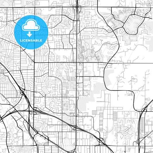 Vector PDF map of Blaine, Minnesota, United States