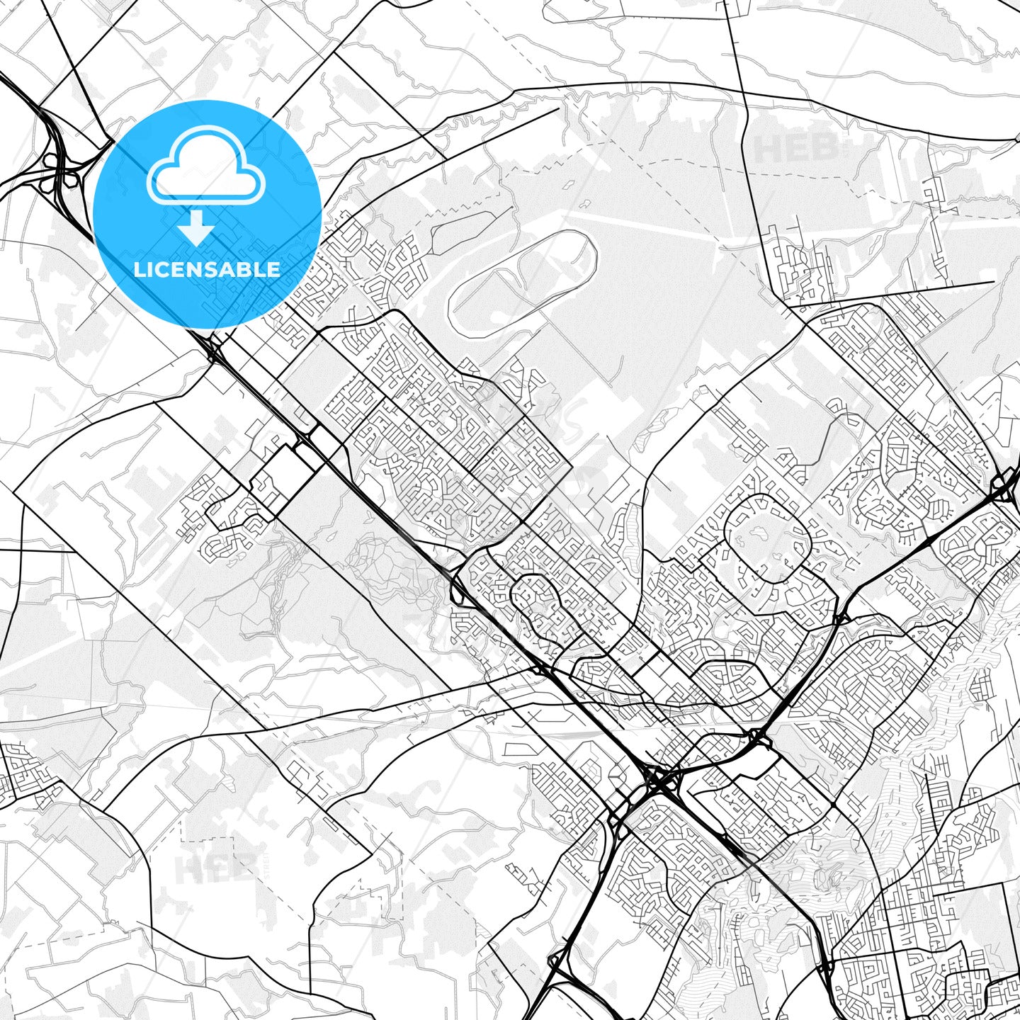 Vector PDF map of Blainville, Canada