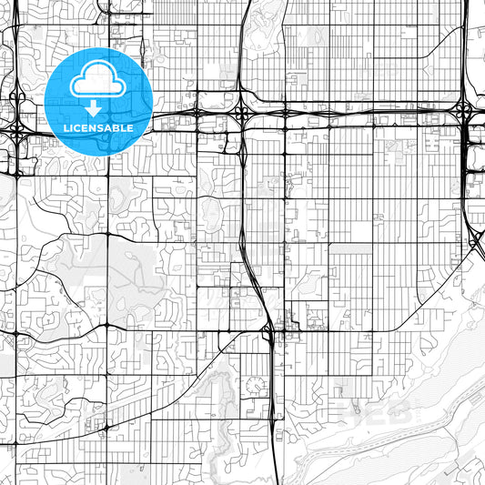 Vector PDF map of Bloomington, Minnesota, United States