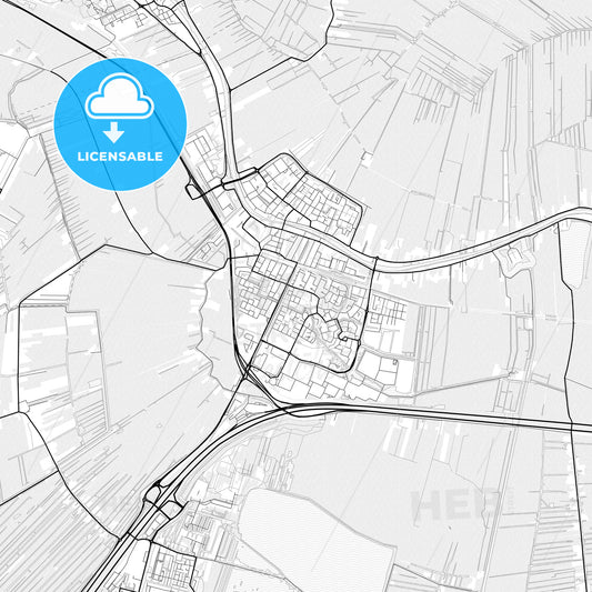 Vector PDF map of Bodegraven-Reeuwijk, Netherlands