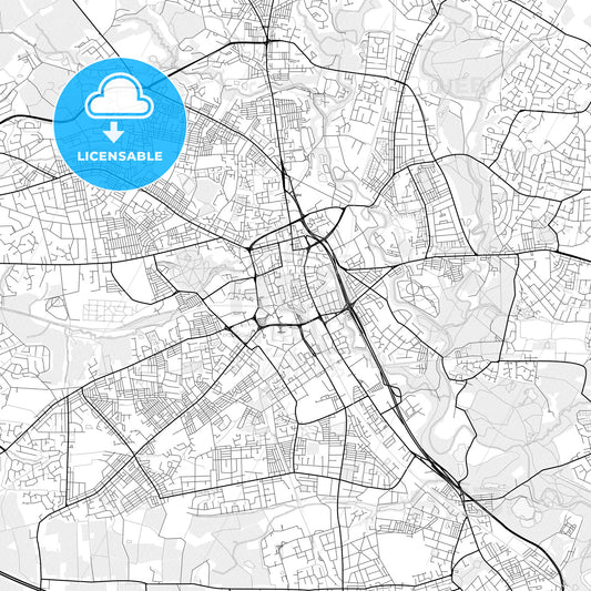 Vector PDF map of Bolton, England
