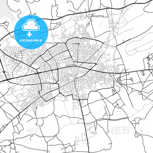 Vector PDF map of Bolu, Turkey