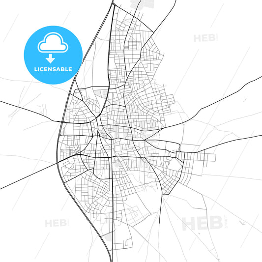 Vector PDF map of Bolvadin, Turkey