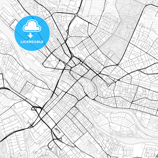 Vector PDF map of Bremen, Germany