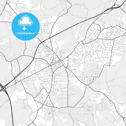 Vector PDF map of Brentwood, England