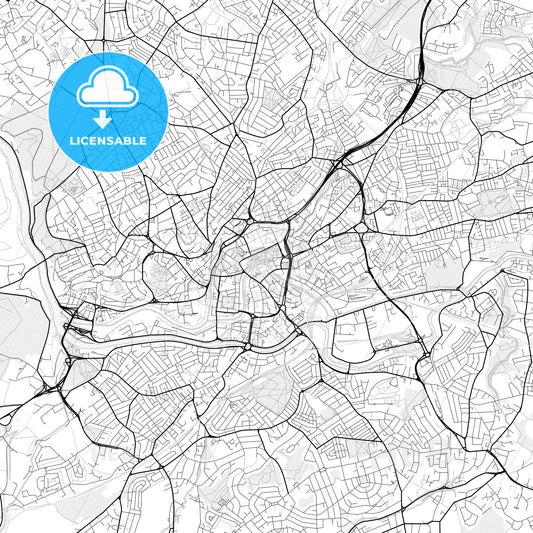 Vector PDF map of Bristol, England