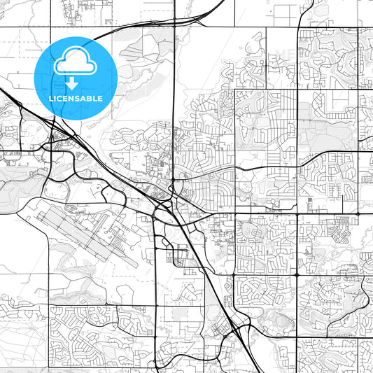 Vector PDF map of Broomfield, Colorado, United States