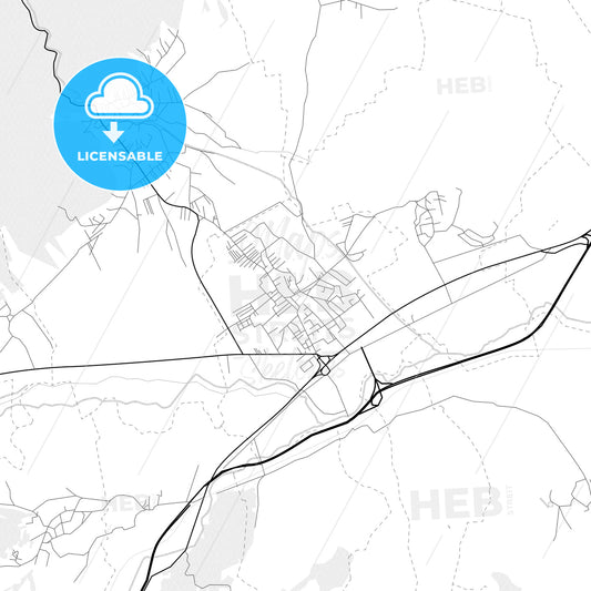 Vector PDF map of Bujanovac, Serbia