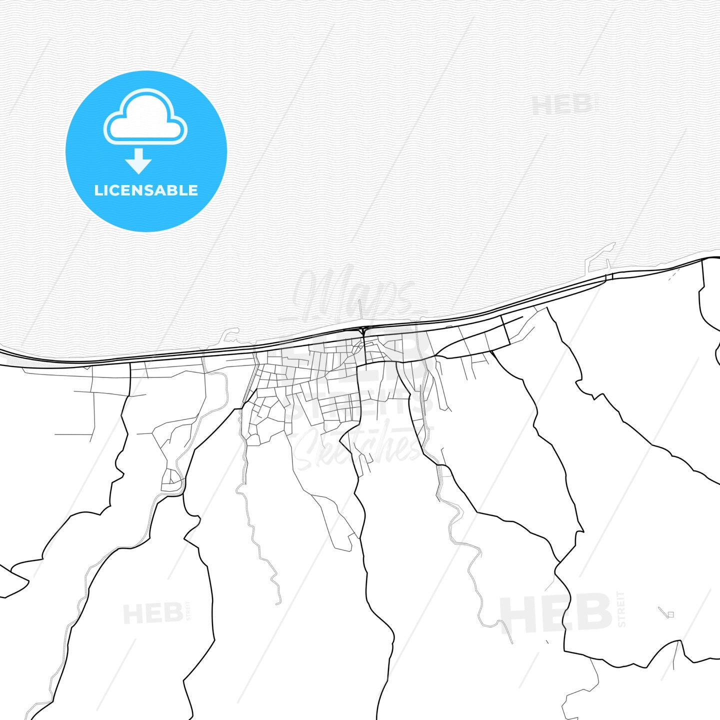 Vector PDF map of Bulancak, Turkey