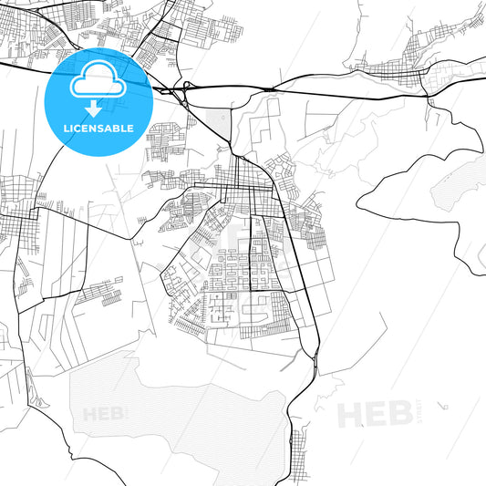 Vector PDF map of Cagua, Venezuela