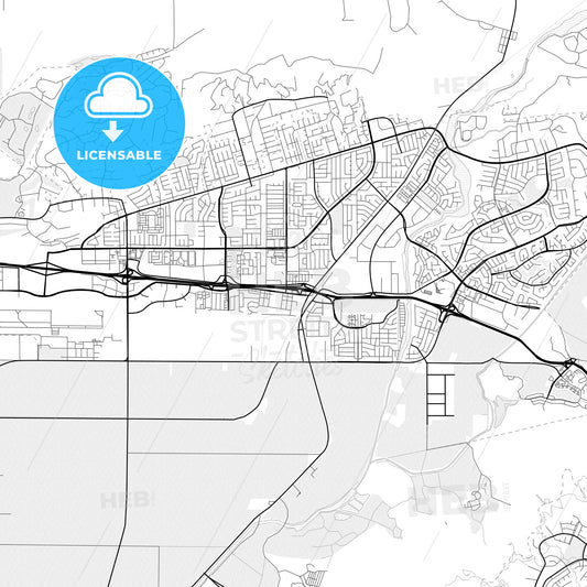 Vector PDF map of Camarillo, California, United States