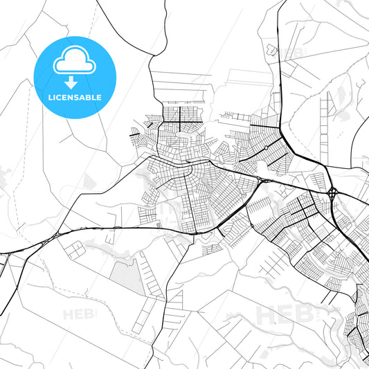 Vector PDF map of Cambe, Brazil