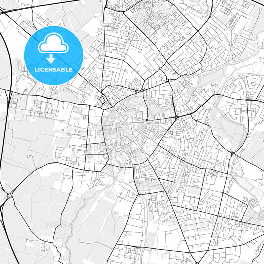 Vector PDF map of Cambridge, England