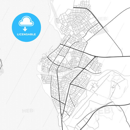 Vector PDF map of Çanakkale, Turkey