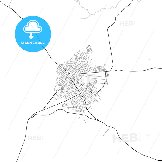 Vector PDF map of Carora, Venezuela