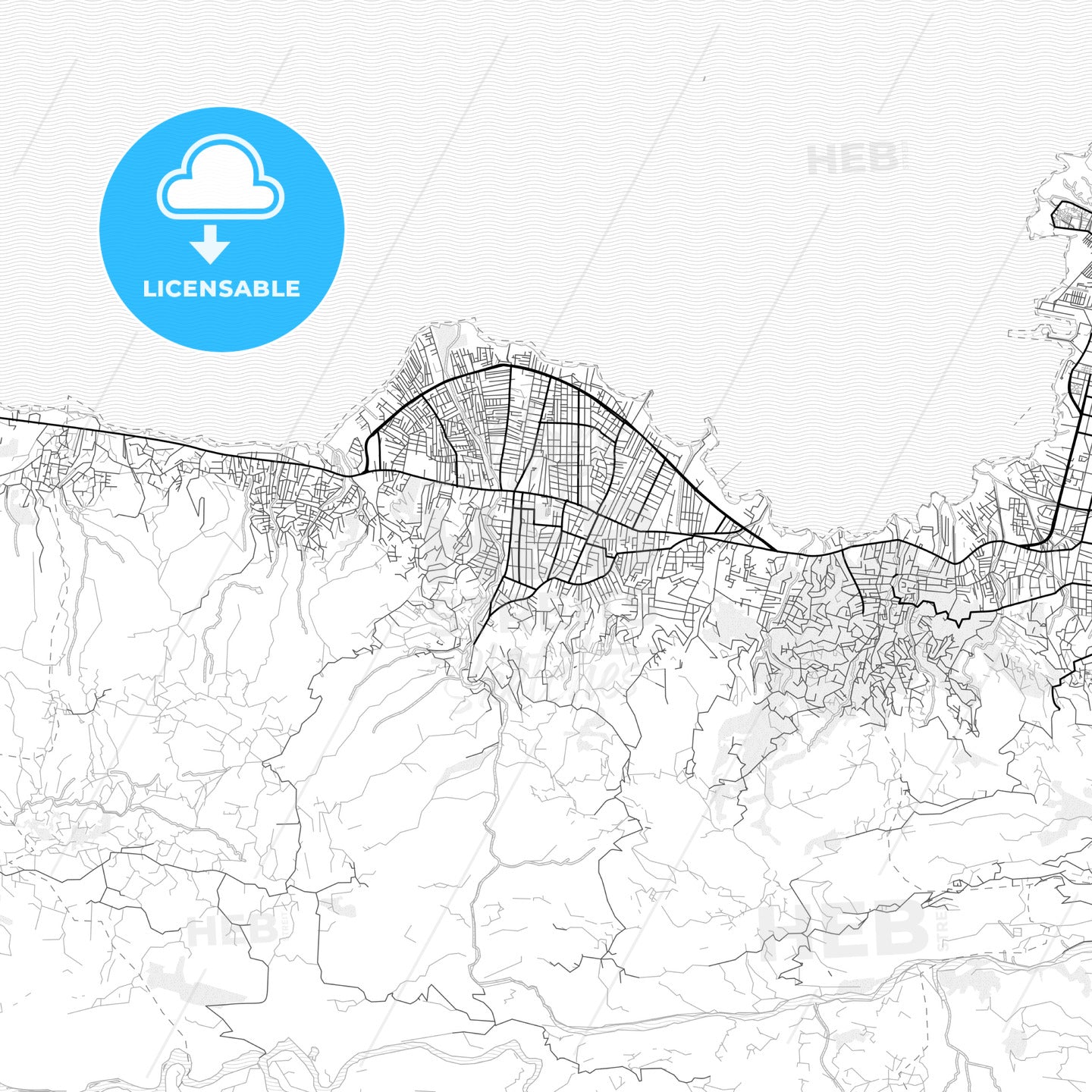 Vector PDF map of Carrefour, Haiti