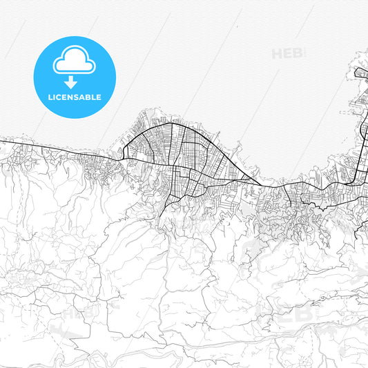 Vector PDF map of Carrefour, Haiti