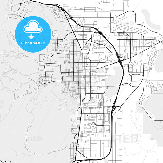 Vector PDF map of Carson City, Nevada, United States