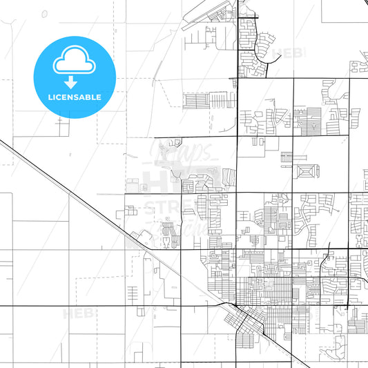 Vector PDF map of Casa Grande, Arizona, United States