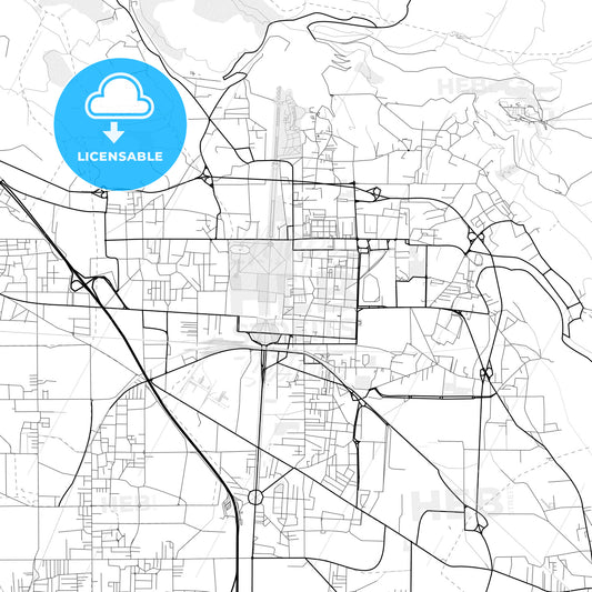 Vector PDF map of Caserta, Italy