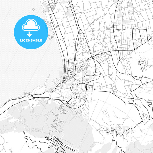 Vector PDF map of Castellammare di Stabia, Italy