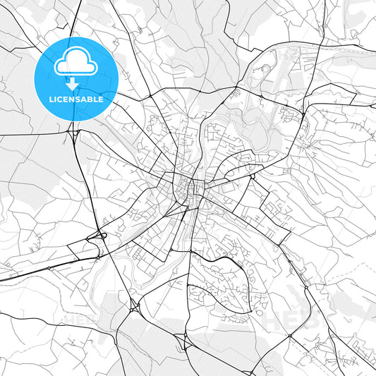 Vector PDF map of Castres, France