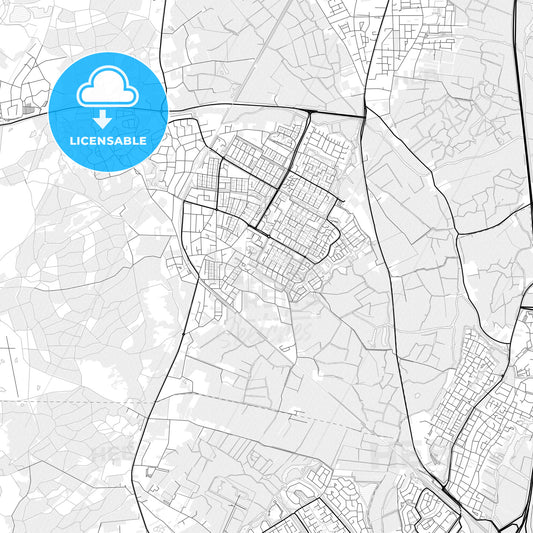 Vector PDF map of Castricum, Netherlands