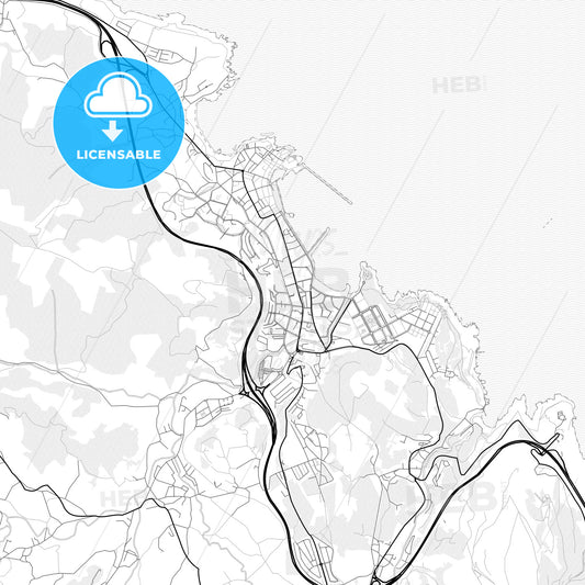 Vector PDF map of Castro-Urdiales, Spain