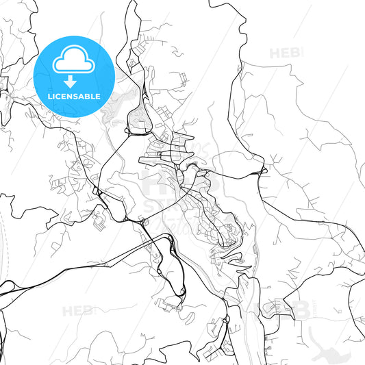 Vector PDF map of Catanzaro, Italy