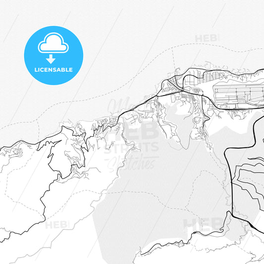 Vector PDF map of Catia La Mar, Venezuela