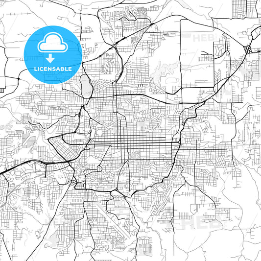 Vector PDF map of Caxias, Brazil