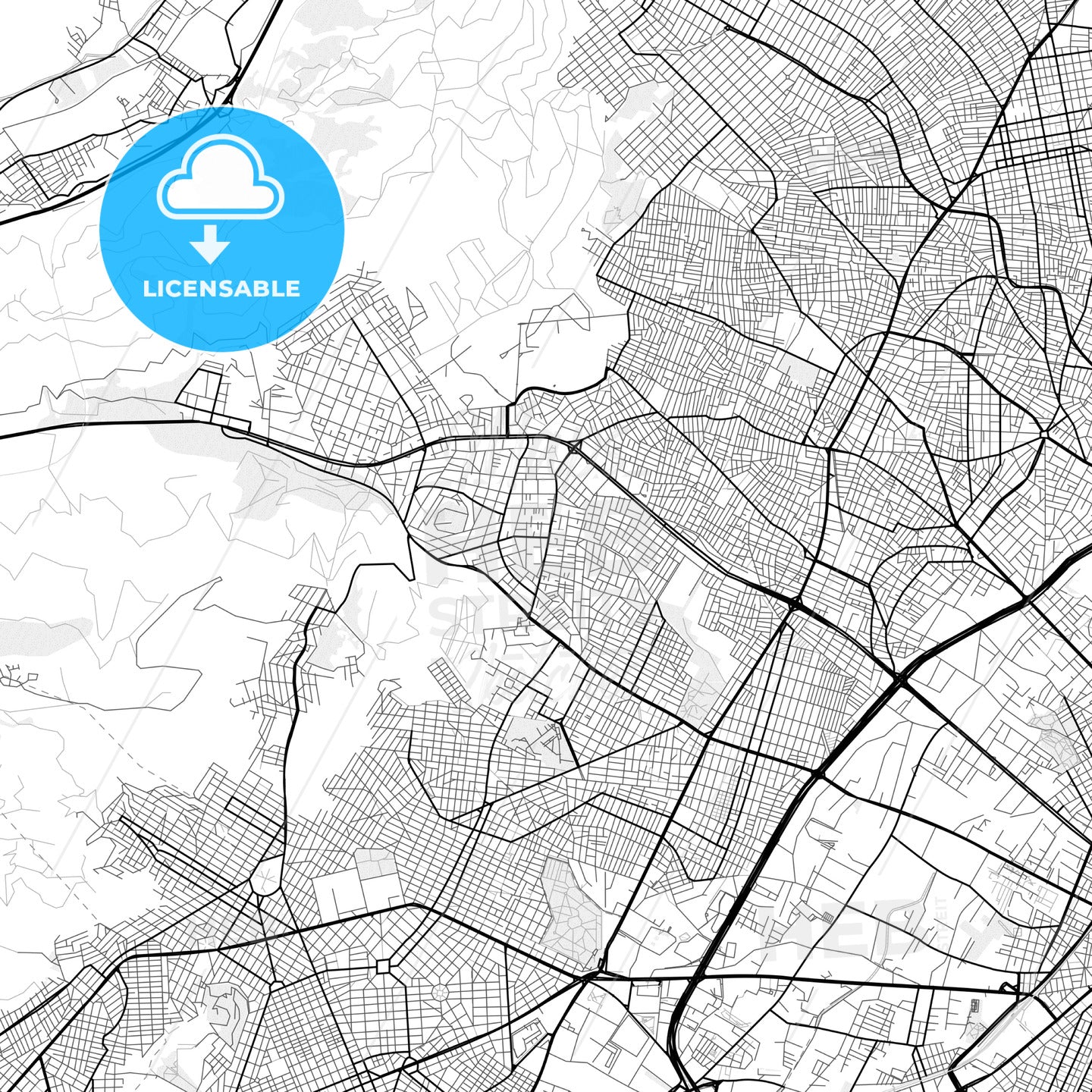 Vector PDF map of Chaidari, Greece