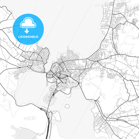 Vector PDF map of Chalcis, Greece