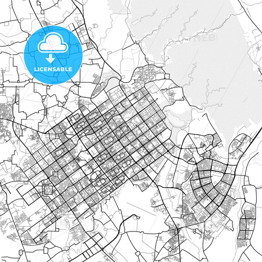 Vector PDF map of Chandigarh, India