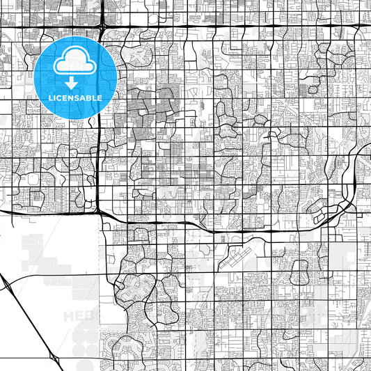 Vector PDF map of Chandler, Arizona, United States