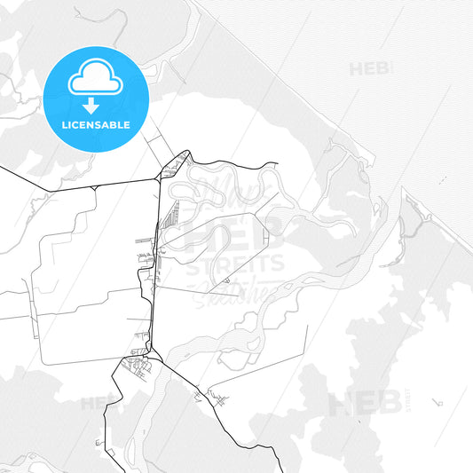 Vector PDF map of Changuinola, Panama